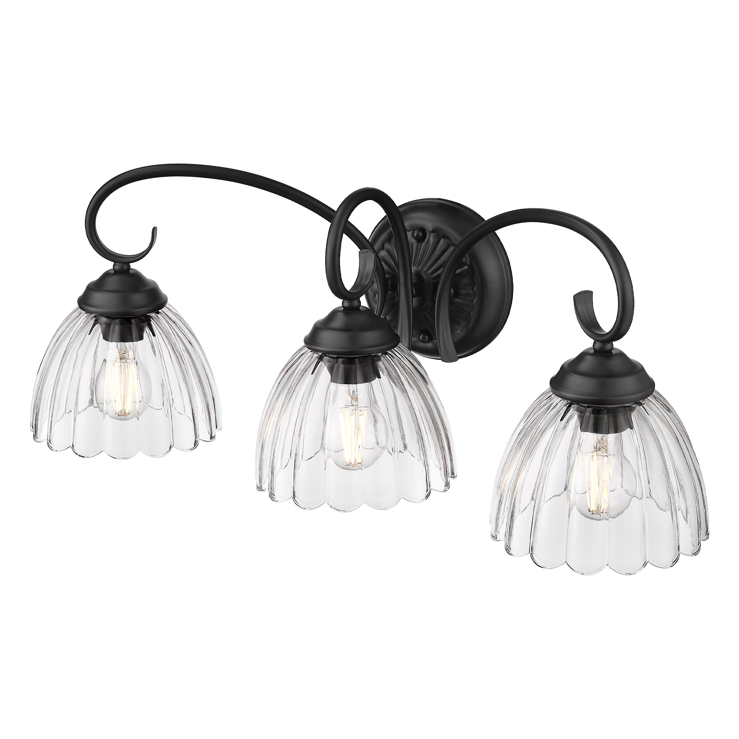Golden Lighting Audra 3-light Vanity in Matte Black
