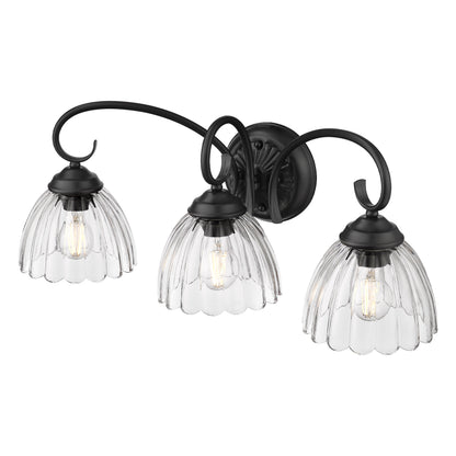 Golden Lighting Audra 3-light Vanity in Matte Black