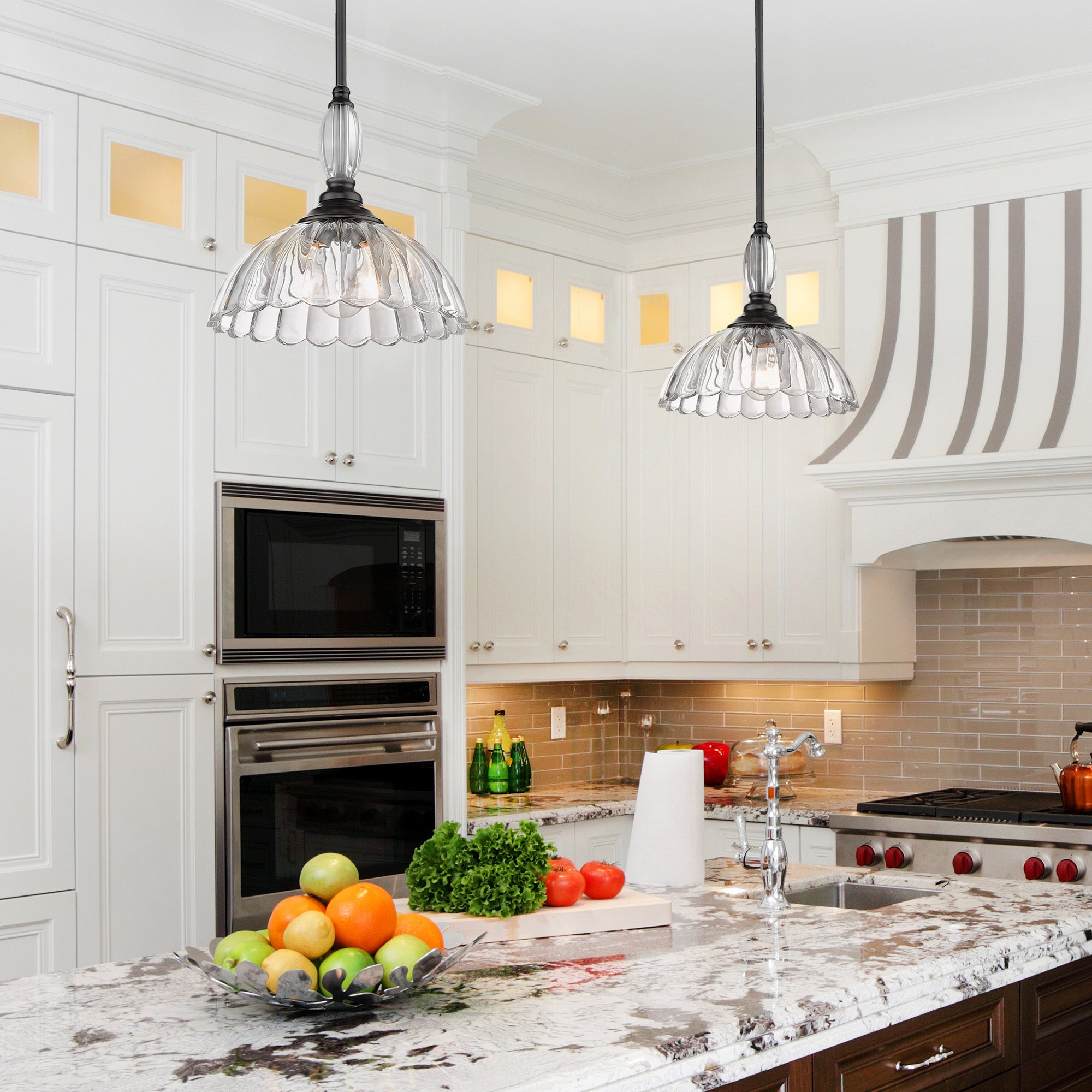 Audra 1 Light Pendant in Matte Black with Clear Glass Shade - Default Title - Golden Lighting
