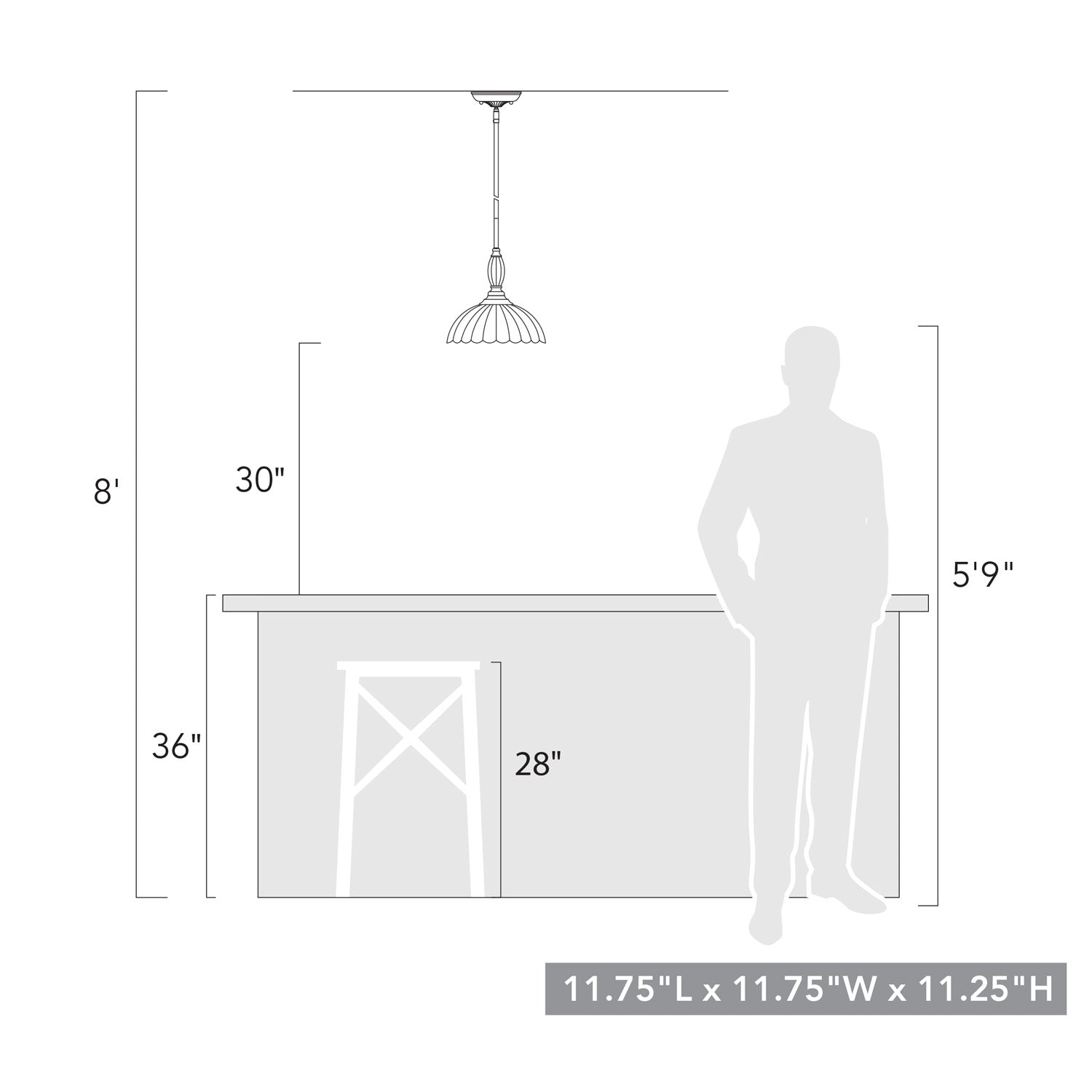 Golden Lighting Audra 1-light Pendant in Matte Black - - Golden Lighting