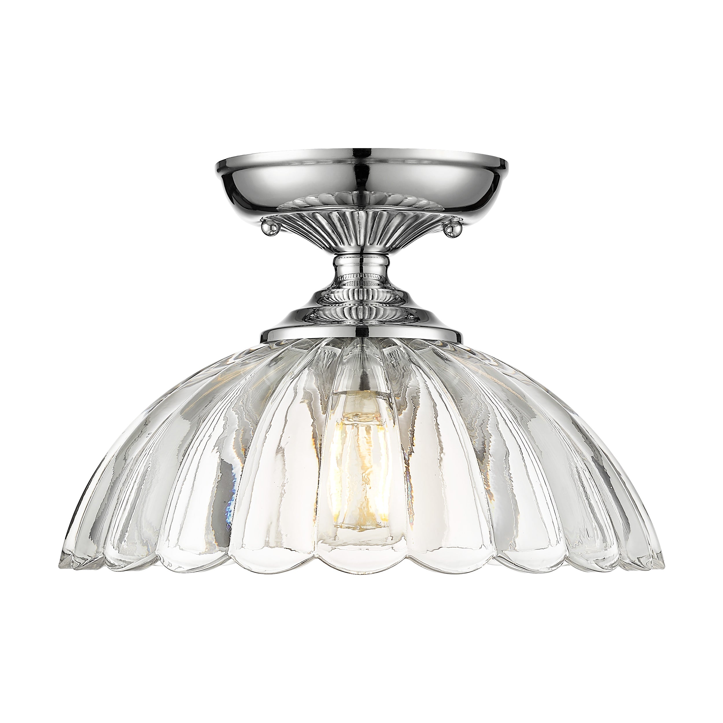 Audra 1-Light Vanity Light in Pewter with Clear Glass - Default Title - Golden Lighting