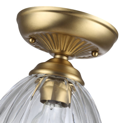 Golden Lighting Audra 1-light 7in Semi-Flush Mount in Brushed Champagne Brass - - Golden Lighting
