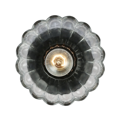 Golden Lighting Audra 1-light 7in Semi-Flush Mount in Matte Black - - Golden Lighting