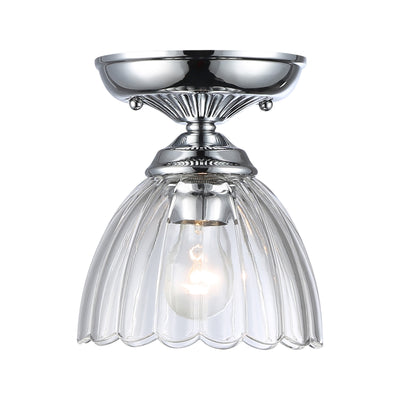 Golden Lighting Audra 1-light 7in Semi-Flush Mount in Chrome - - Golden Lighting