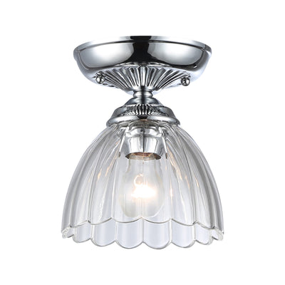 Golden Lighting Audra 1-light 7in Semi-Flush Mount in Chrome - - Golden Lighting