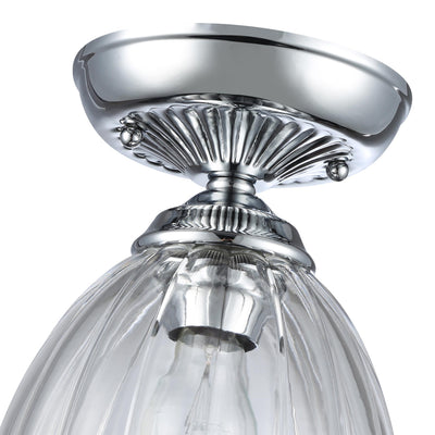 Golden Lighting Audra 1-light 7in Semi-Flush Mount in Chrome - - Golden Lighting
