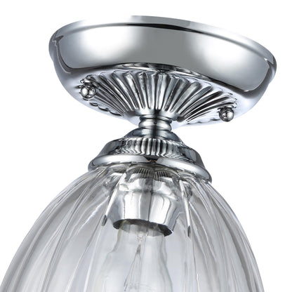 Golden Lighting Audra 1-light 7in Semi-Flush Mount in Chrome - - Golden Lighting