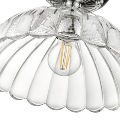 Golden Lighting Audra 1-light 12in Semi-Flush Mount in Chrome - - Golden Lighting