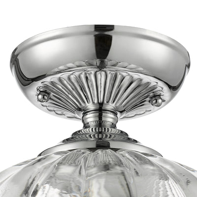 Golden Lighting Audra 1-light 12in Semi-Flush Mount in Chrome - - Golden Lighting