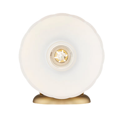 Dorinda 1-Light Wall Sconce in Brushed Champagne Bronze with Opal Glass, detail close-up - Golden Lighting