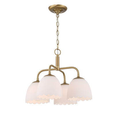 Golden Lighting Dorinda 4-light Pendant in Brushed Champagne Brass - - Golden Lighting