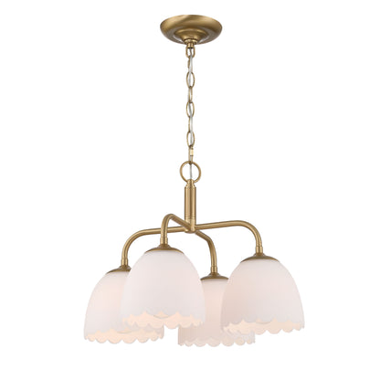 Golden Lighting Dorinda 4-light Pendant in Brushed Champagne Brass - - Golden Lighting