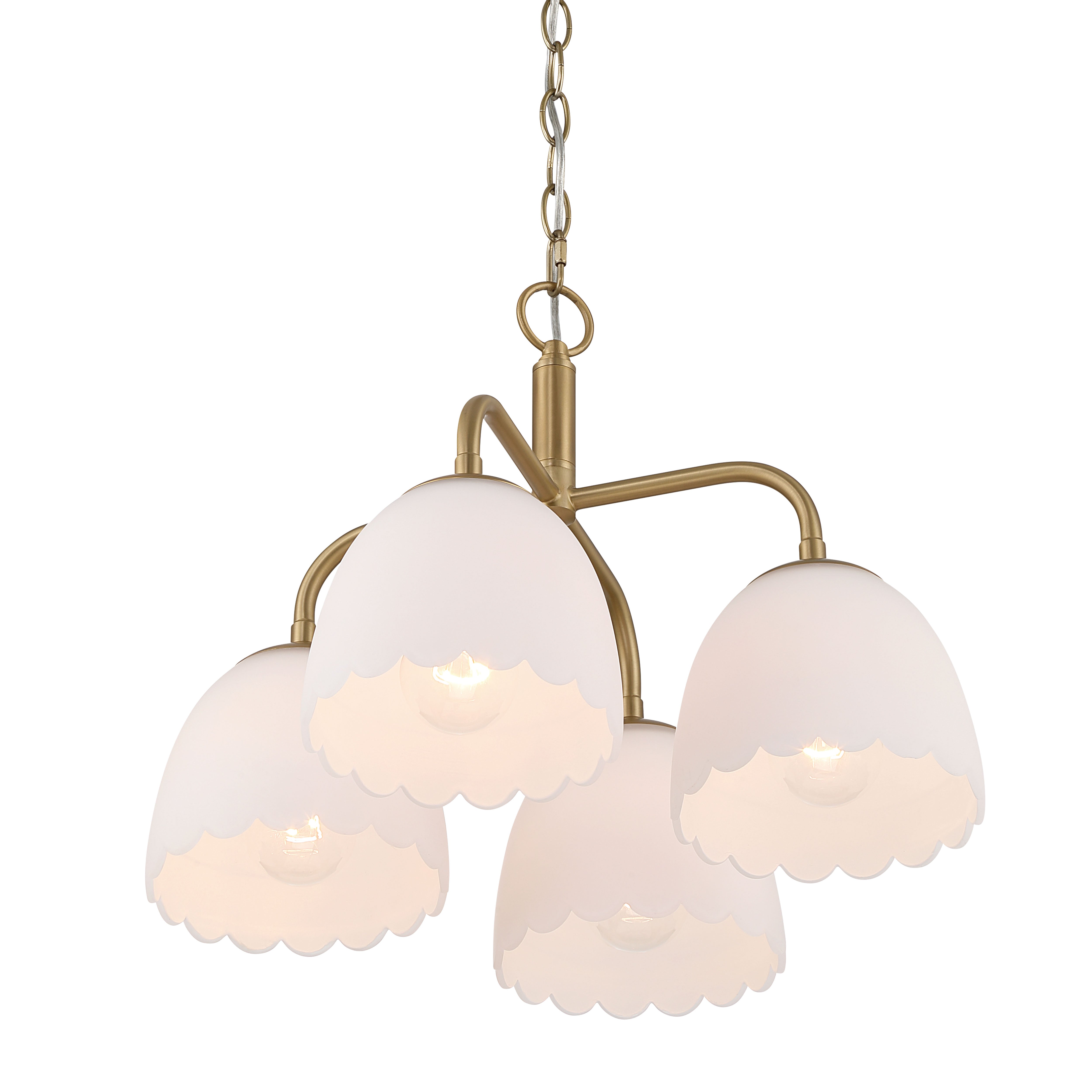 Golden Lighting Dorinda 4-light Pendant in Brushed Champagne Brass - - Golden Lighting