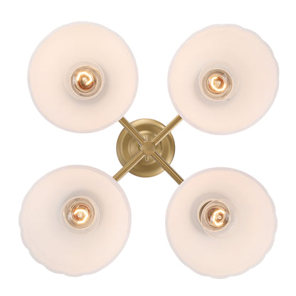 Golden Lighting Dorinda 4-light Pendant in Brushed Champagne Brass - - Golden Lighting