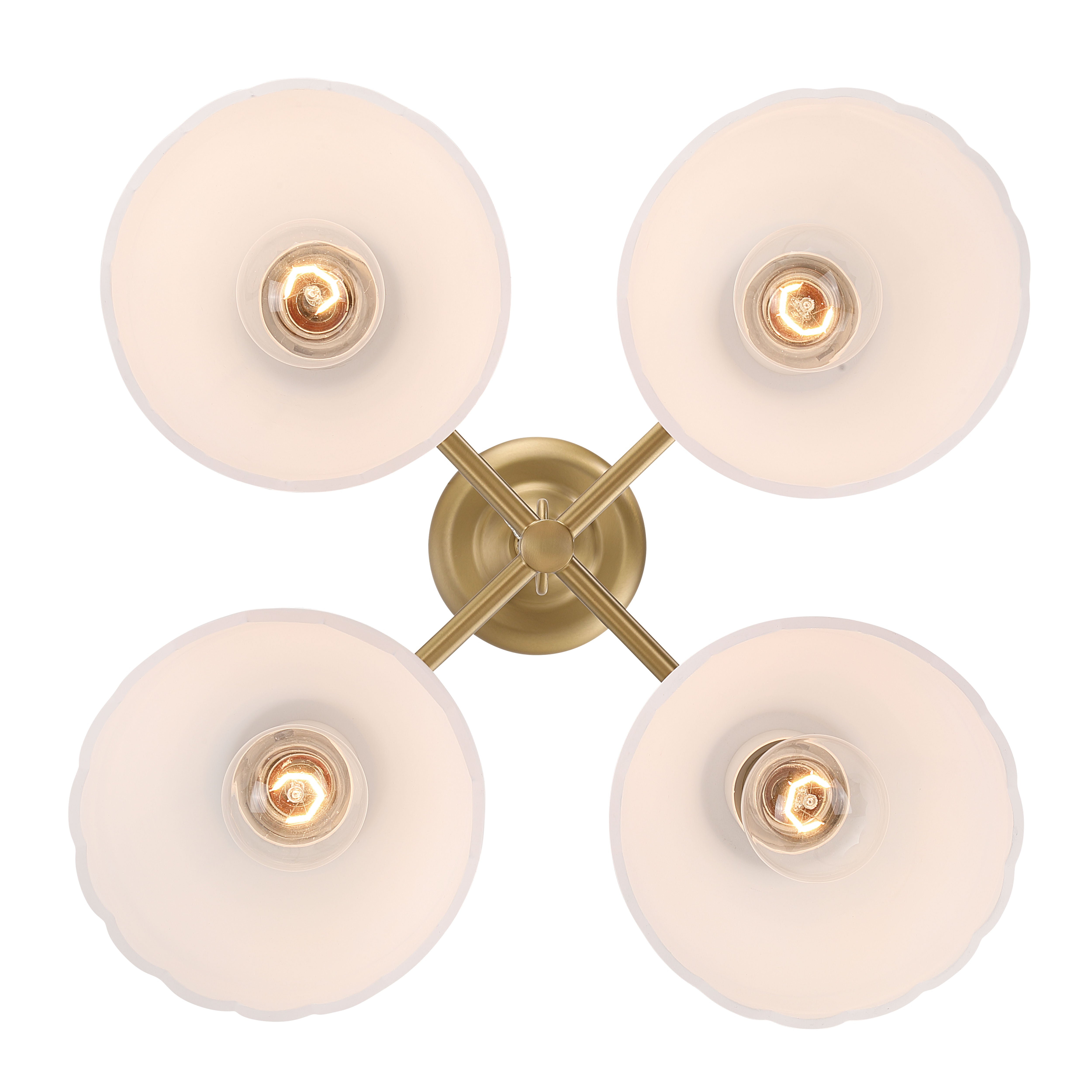 Golden Lighting Dorinda 4-light Pendant in Brushed Champagne Brass - - Golden Lighting