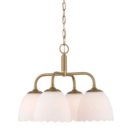 Golden Lighting Dorinda 4-light Pendant in Brushed Champagne Brass - Default Title - Golden Lighting