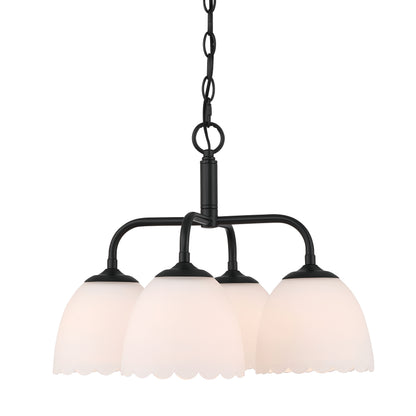 Golden Lighting Dorinda 4-light Pendant in Matte Black