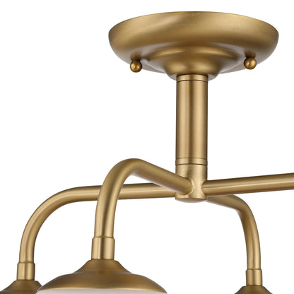 Golden Lighting Dorinda 4-light Semi-Flush Mount in Brushed Champagne Brass - - Golden Lighting