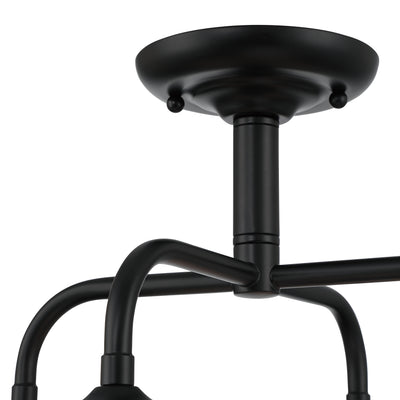 Golden Lighting Dorinda 4-light Semi-Flush Mount in Matte Black - - Golden Lighting