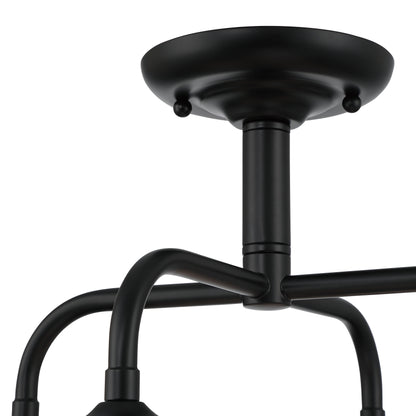 Golden Lighting Dorinda 4-light Semi-Flush Mount in Matte Black - - Golden Lighting