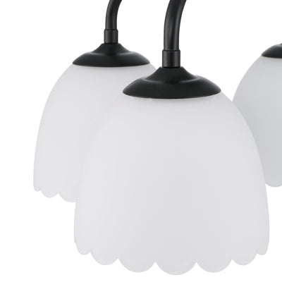 Golden Lighting Dorinda 4-light Semi-Flush Mount in Matte Black - - Golden Lighting