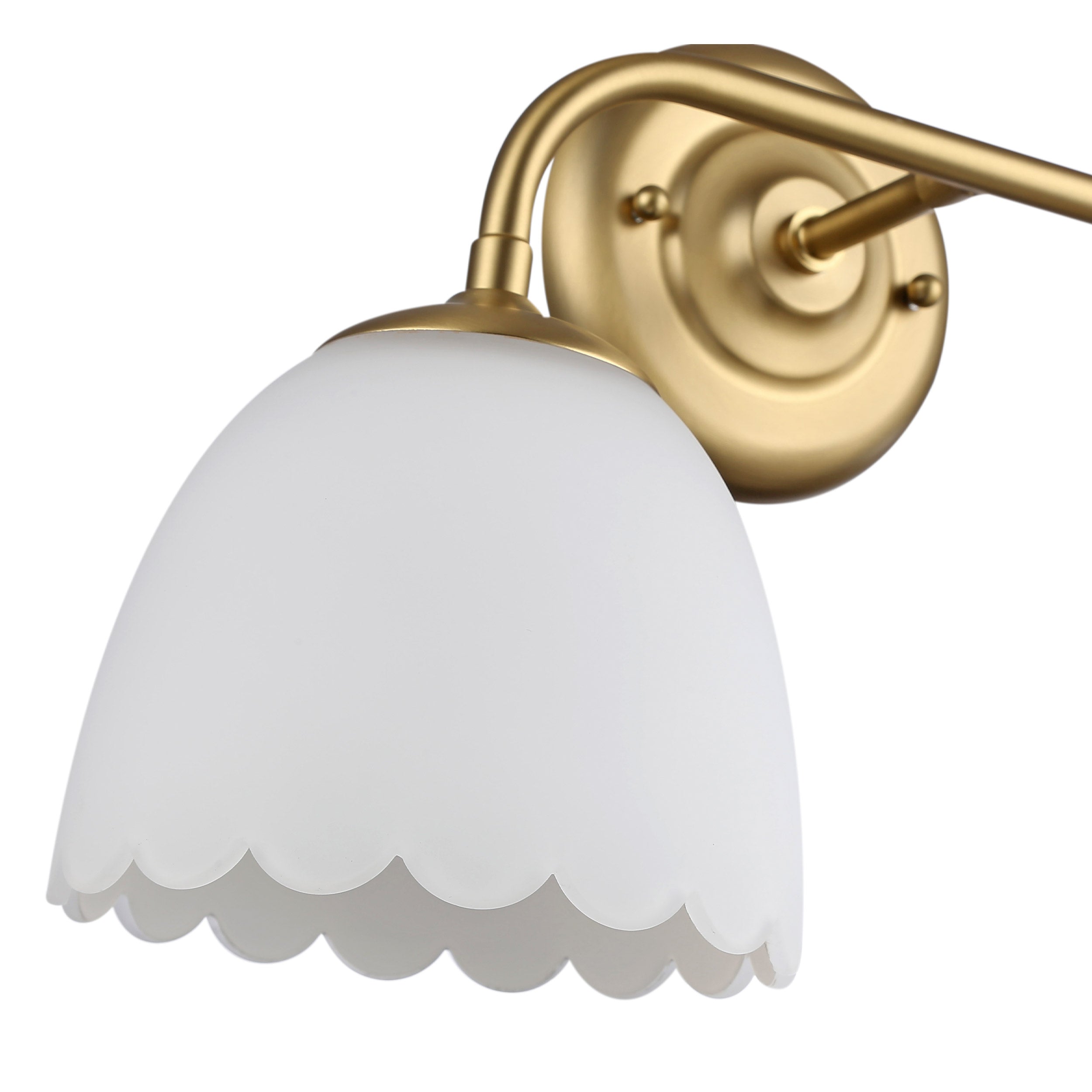 Dorinda 2-Light Vanity Light in Brushed Champagne Bronze with Opal Glass - - Golden Lighting