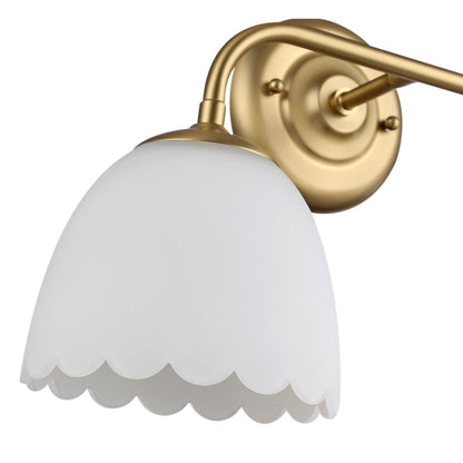 Dorinda 2-Light Vanity Light in Brushed Champagne Bronze with Opal Glass - - Golden Lighting