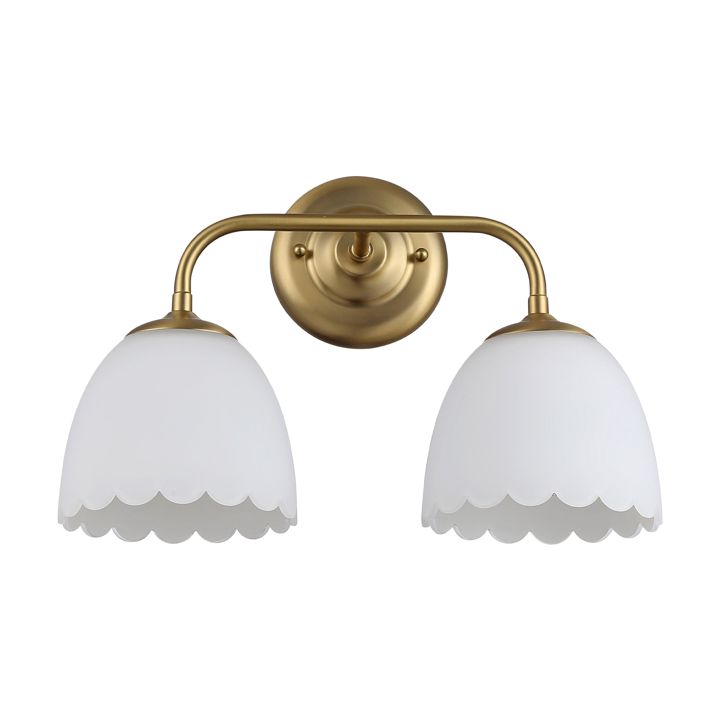 Dorinda 2-Light Vanity Light in Brushed Champagne Bronze with Opal Glass - Brushed Champagne Bronze / Opal Glass / White - Golden Lighting