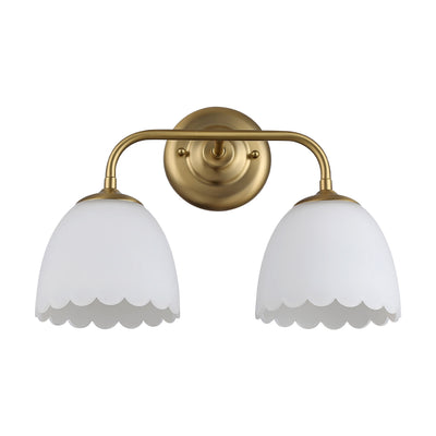Dorinda 2-Light Vanity Light in Brushed Champagne Bronze with Opal Glass, alternate view - Golden Lighting