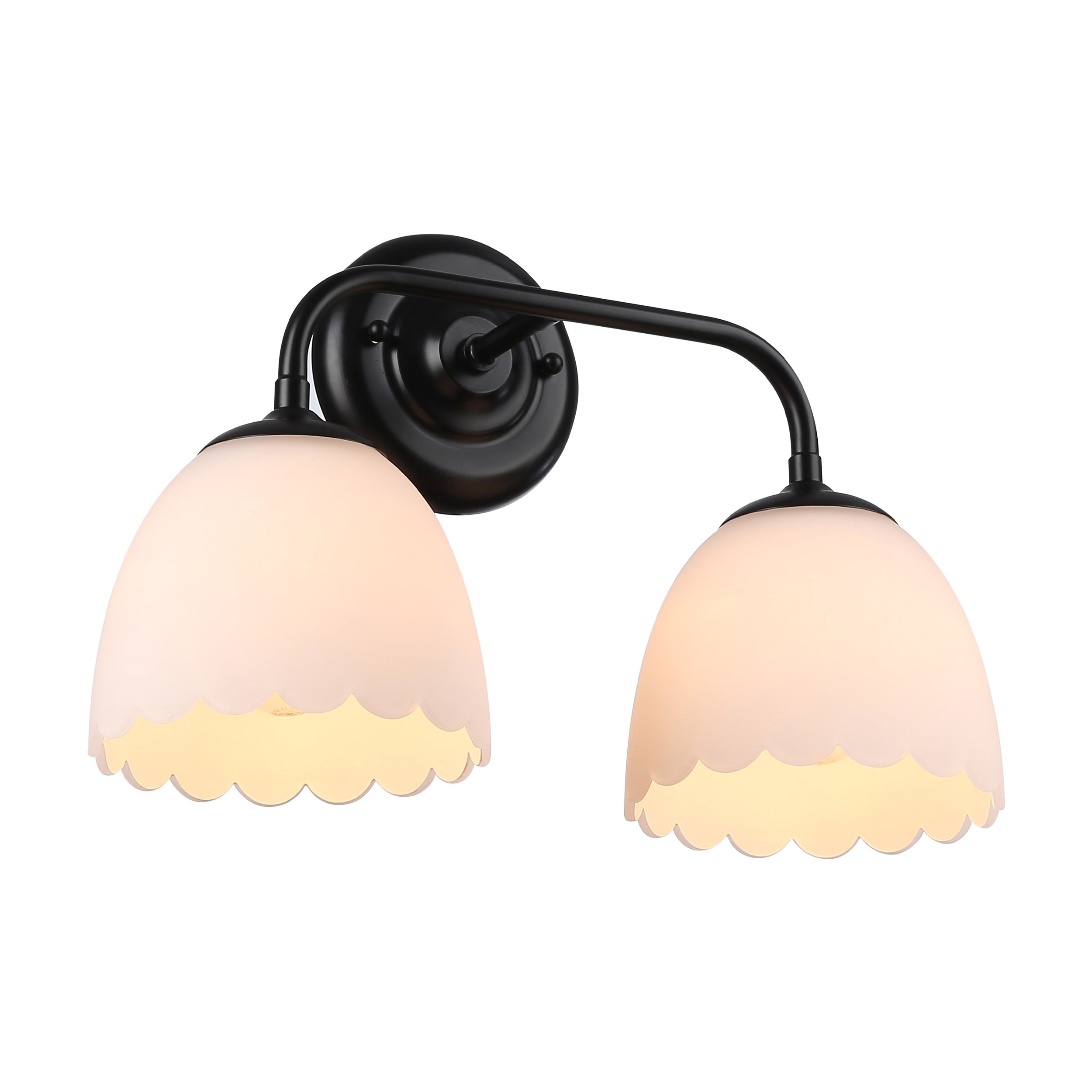 Golden Lighting Dorinda 2-light Vanity in Matte Black