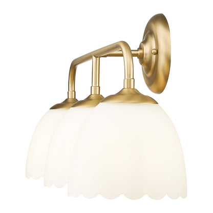 Dorinda 3-Light Vanity Light in Brushed Champagne Bronze with Opal Glass - - Golden Lighting