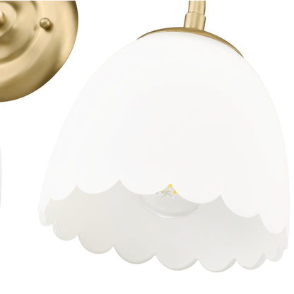 Dorinda 3-Light Vanity Light in Brushed Champagne Bronze with Opal Glass - - Golden Lighting