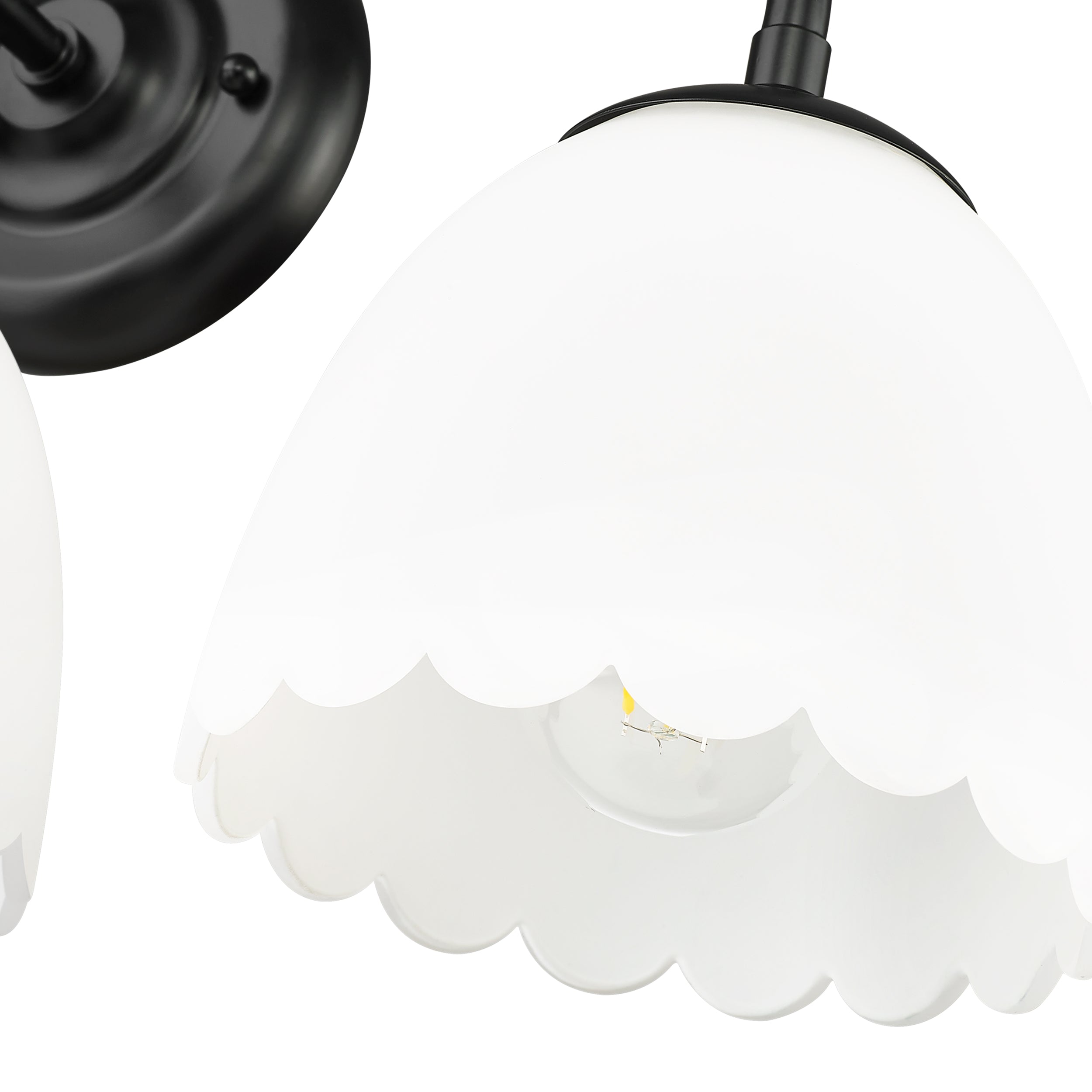 Dorinda 3-Light Vanity Light in Matte Black with Opal Glass - - Golden Lighting