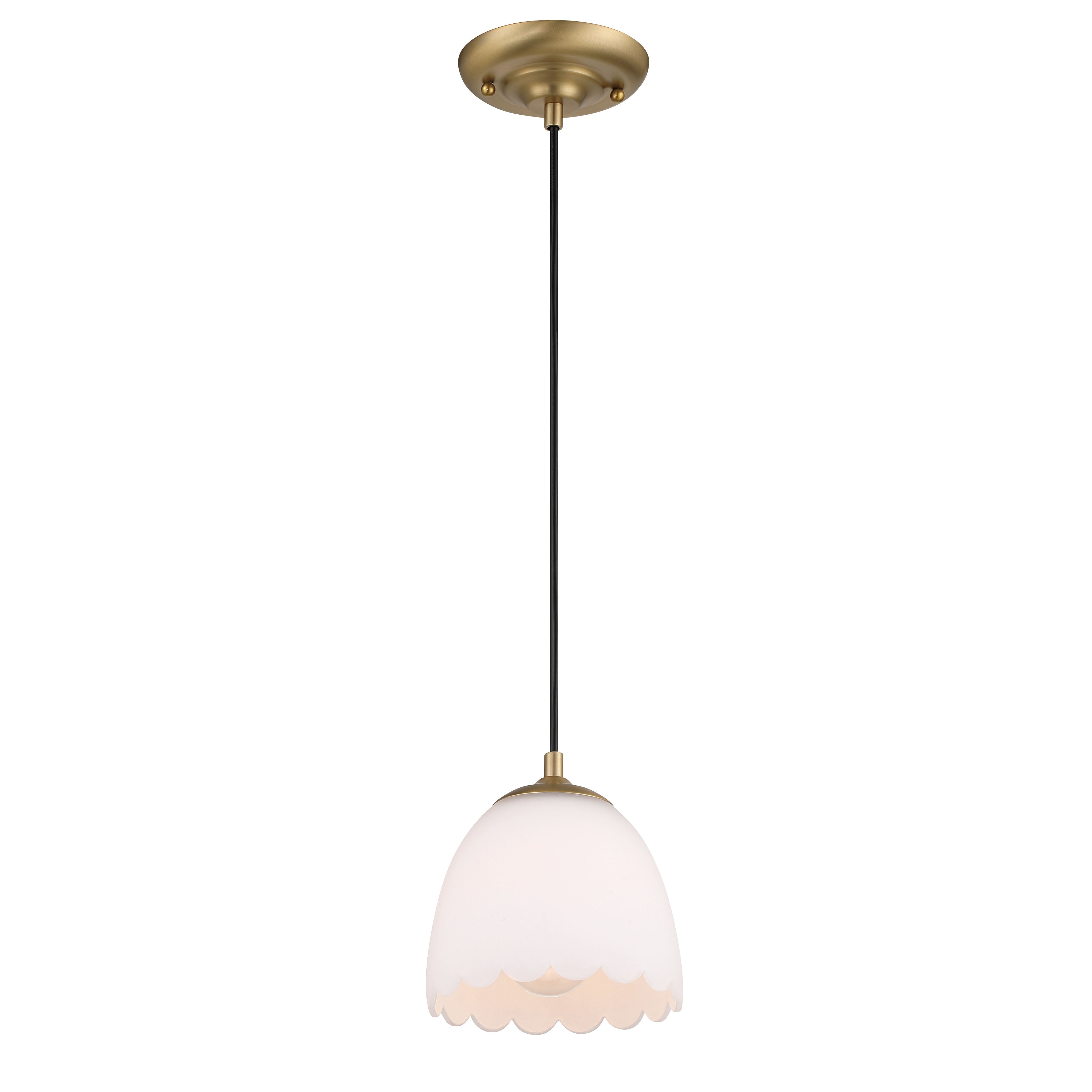Golden Lighting Dorinda 1-light Pendant in Brushed Champagne Brass - - Golden Lighting