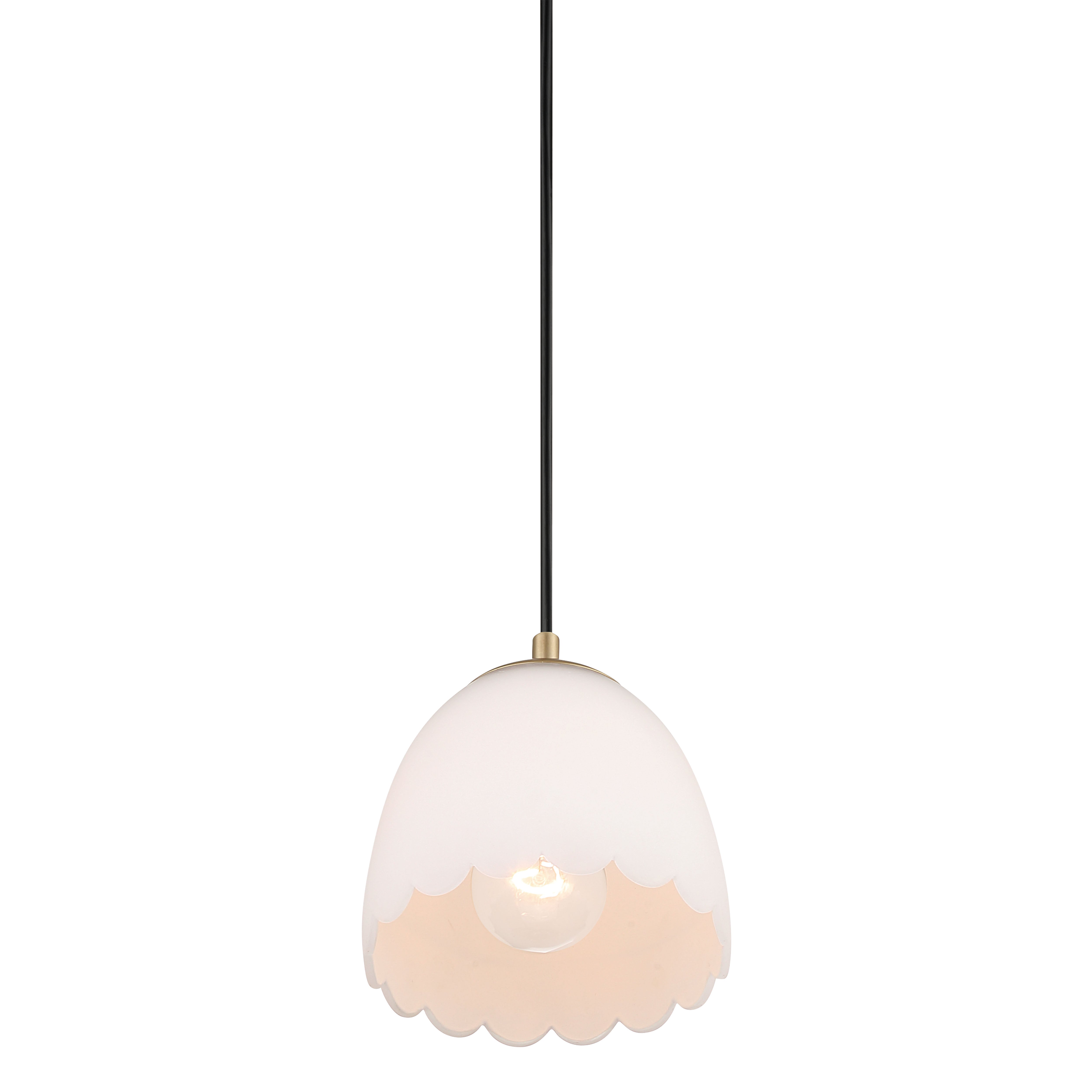Golden Lighting Dorinda 1-light Pendant in Brushed Champagne Brass - - Golden Lighting