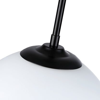 Dorinda 1-Light Pendant in Matte Black with Opal Glass - - Golden Lighting
