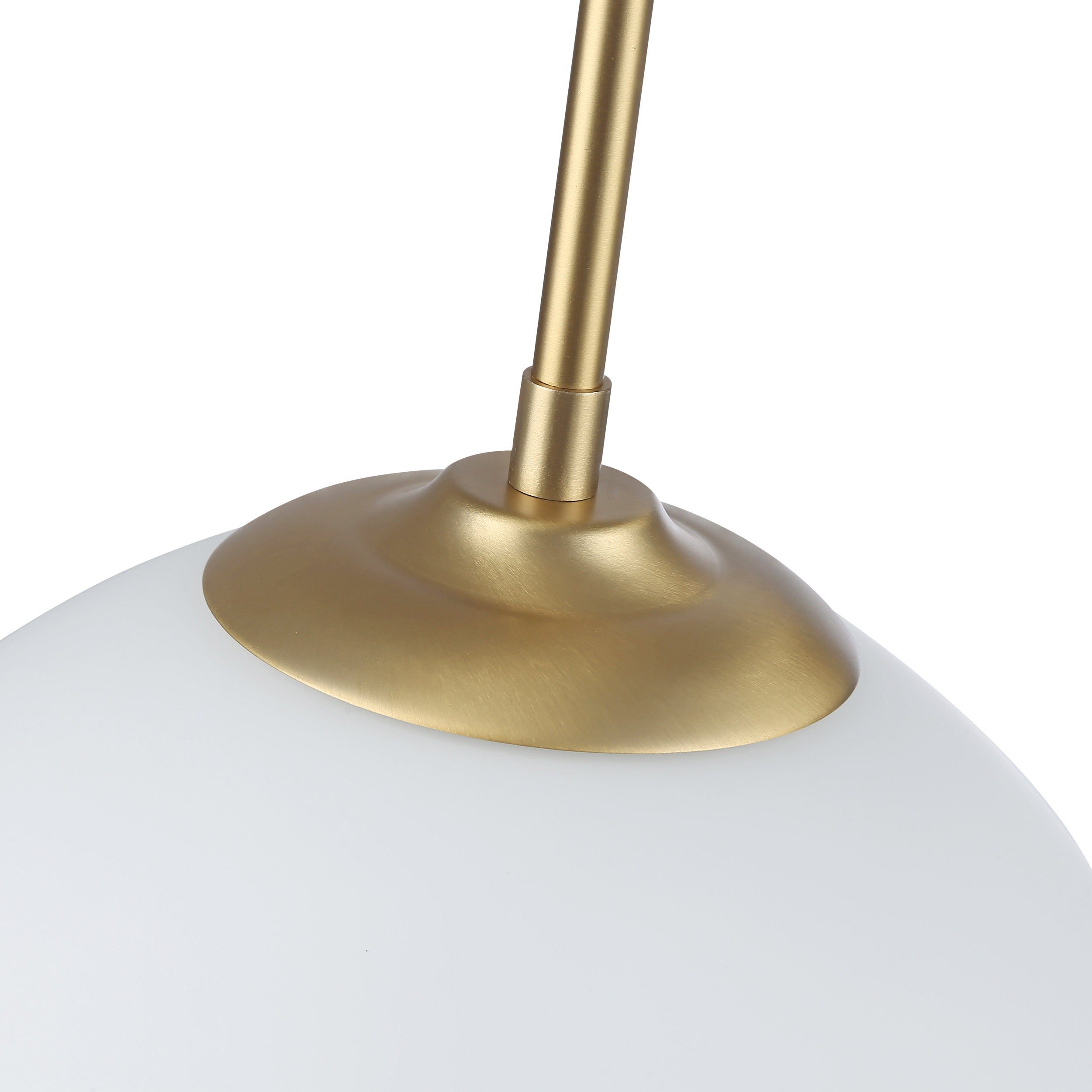 Dorinda 1-Light Pendant in Matte Black with Opal Glass - Default Title - Golden Lighting
