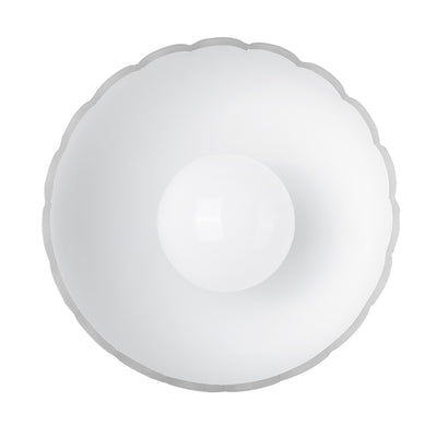 Dorinda BLK Semi-Flush in Matte Black with Opal Shade - - Golden Lighting