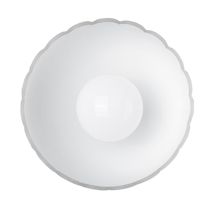 Dorinda BLK Semi-Flush in Matte Black with Opal Shade - - Golden Lighting