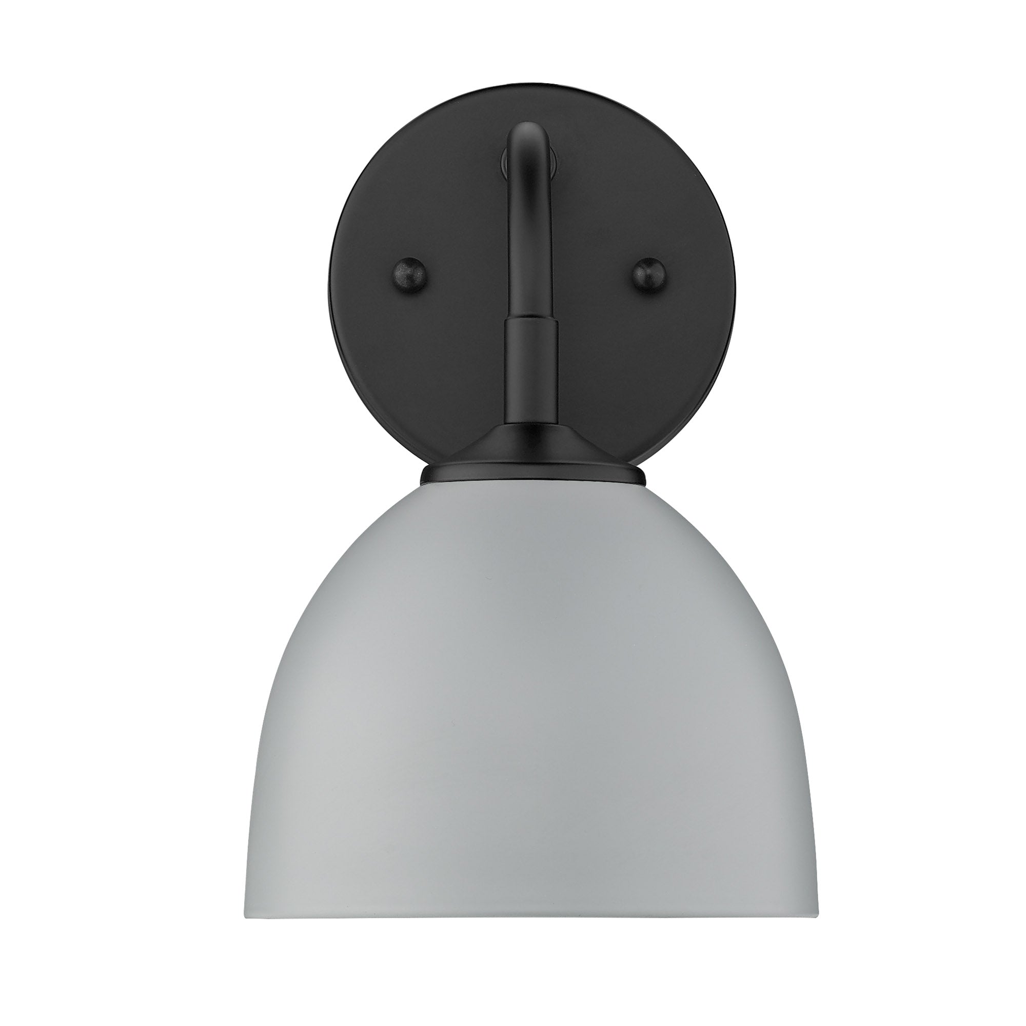 Zoey 1-light Wall Sconce in Matte Black and Matte Gray shade - - Golden Lighting