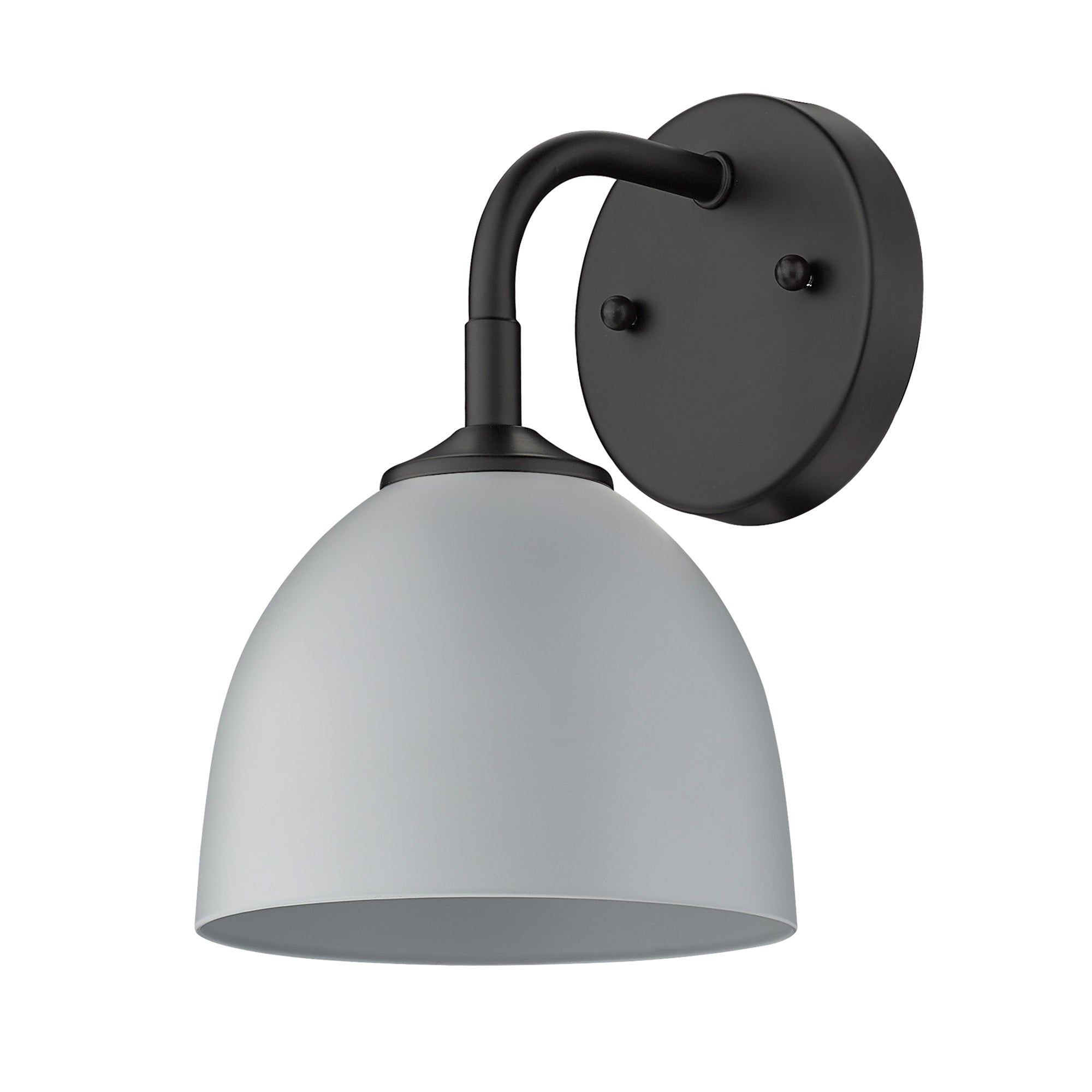 Zoey 1-light Wall Sconce in Matte Black and Matte Gray shade - - Golden Lighting