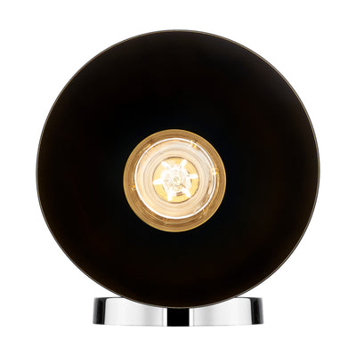 Zoey 1-light Wall Sconce in Chrome and Matte Black shade - - Golden Lighting