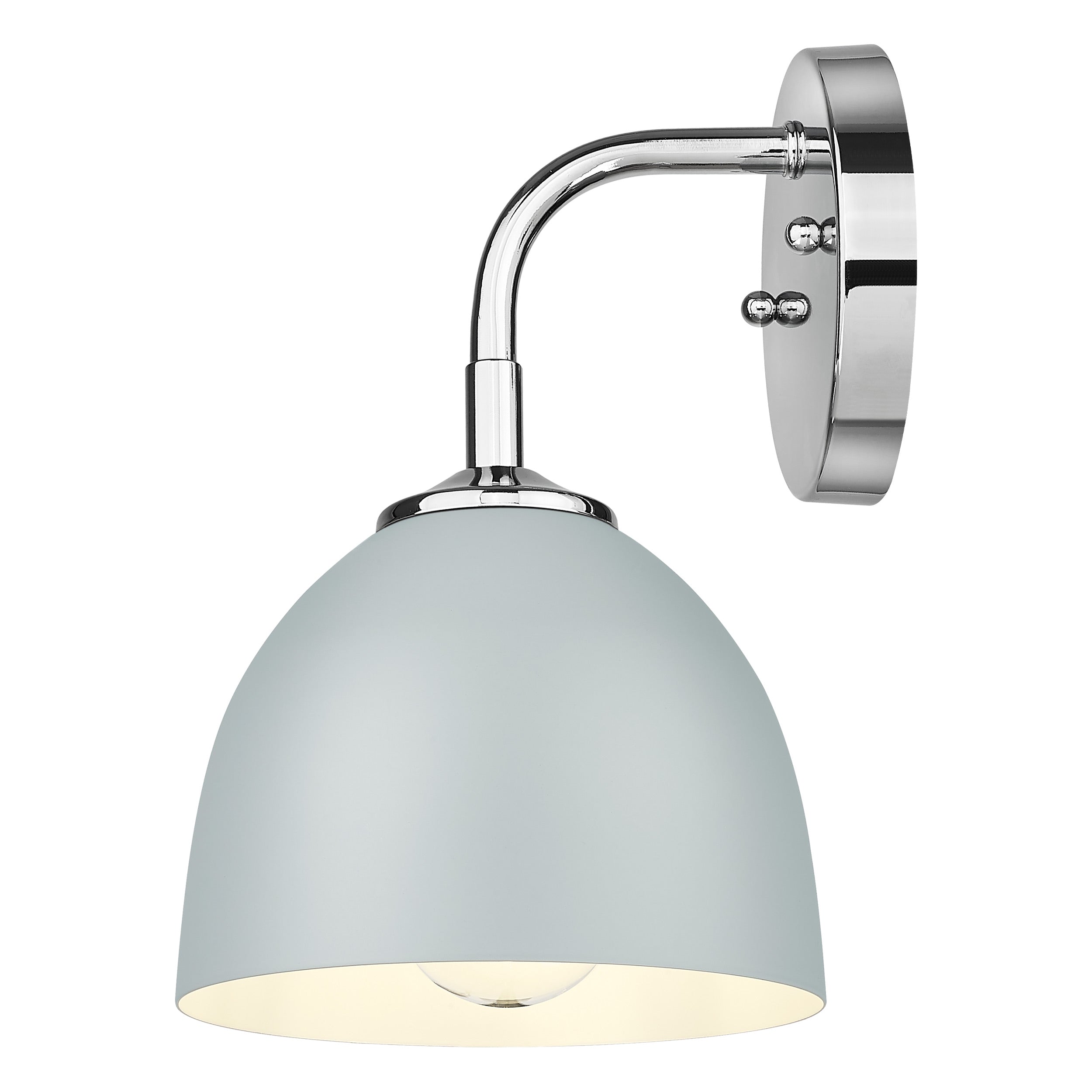 Zoey 1-light Wall Sconce in Chrome and Matte Gray shade - - Golden Lighting