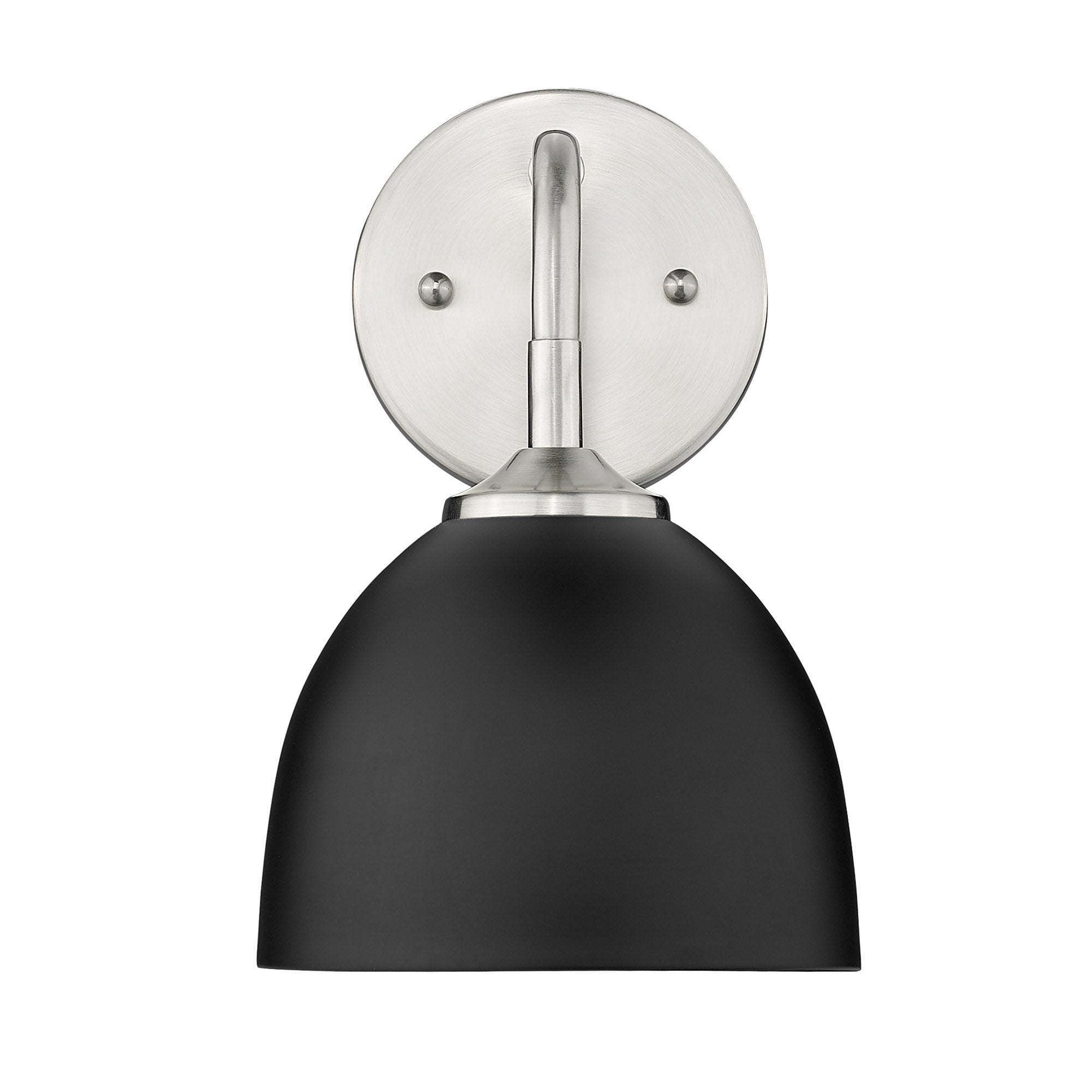 Zoey 1-light Wall Sconce in Pewter and Matte Black shade - - Golden Lighting