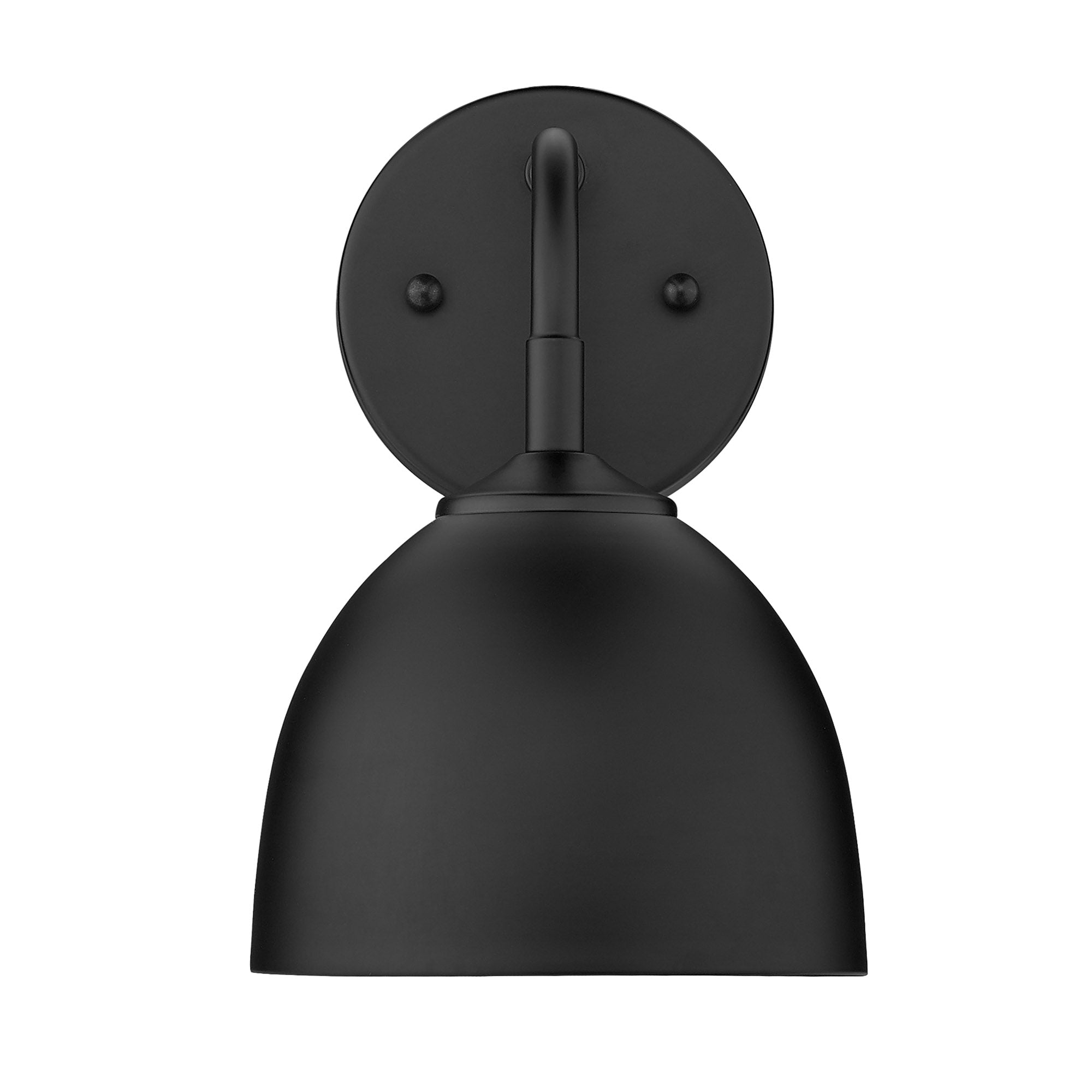 Zoey 1-Light Wall Sconce in Matte Black with Matte Black Shade - Matte Black / Matte Black / Black - Golden Lighting