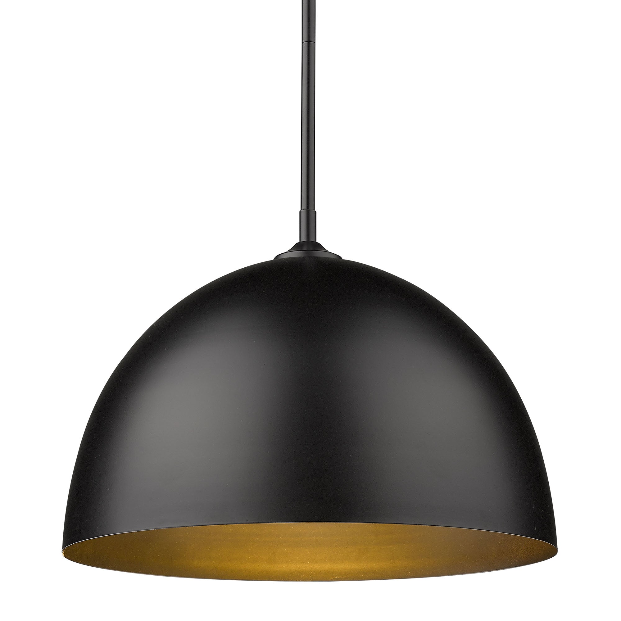 Zoey 1-light 16in Pendant in Matte Black - - Golden Lighting