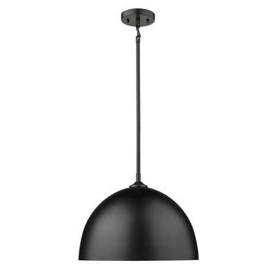 Zoey 1-light 16in Pendant in Matte Black - - Golden Lighting