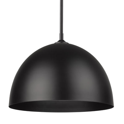 Zoey 1-light 16in Pendant in Matte Black - - Golden Lighting