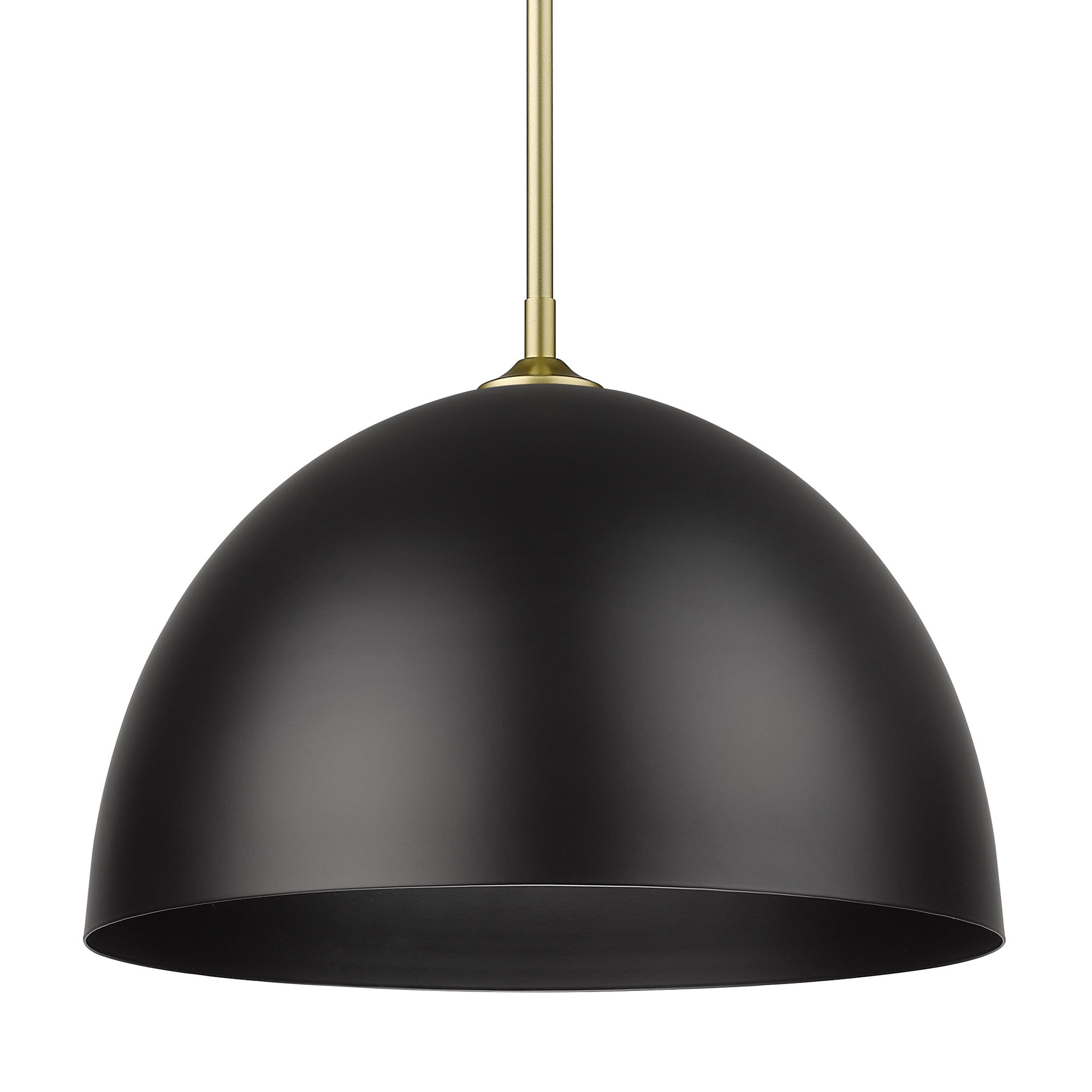 Zoey 1-light 16in Pendant in Olympic Gold and Matte Black Shades - - Golden Lighting