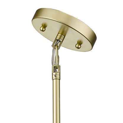 Zoey 1-light 16in Pendant in Olympic Gold and Matte Black Shades - - Golden Lighting